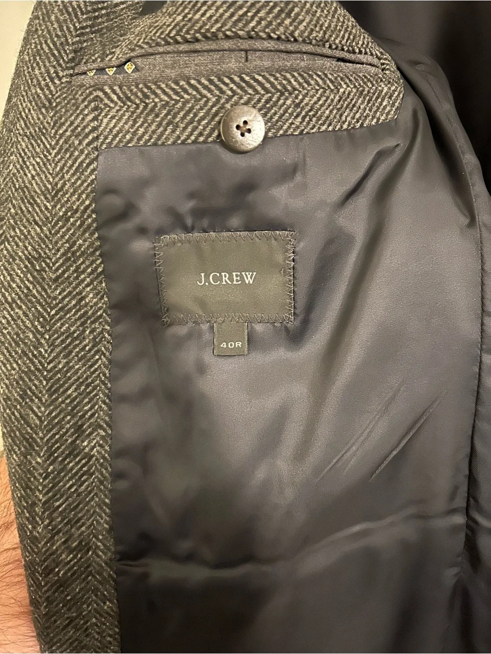 J. Crew Men’s Dark Gray Herringbone Sport Coat